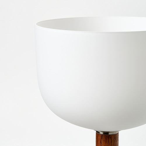 IKEA - MOSSPLYM, floor/reading lamp, white/dark brown, 180 cm