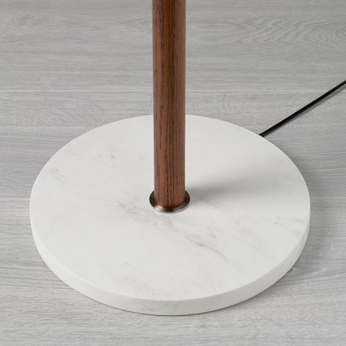 IKEA - MOSSPLYM, floor/reading lamp, white/dark brown, 180 cm