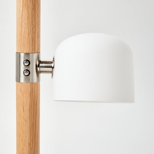 IKEA - MOSSPLYM, yer ve okuma lambası, beyaz-meşe, 180 cm
