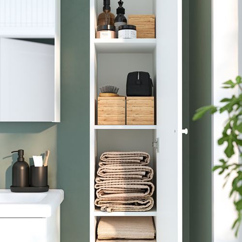 IKEA - ENHET, bahtroom high cabinet, white, 30x32x180 cm