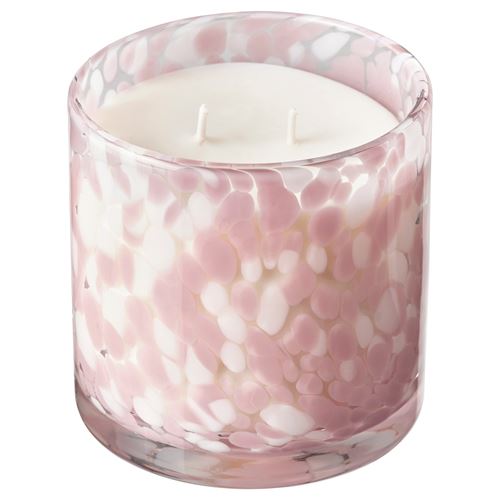 IKEA - KRONSANGARE, scented candle in cup, pink, 50 hr