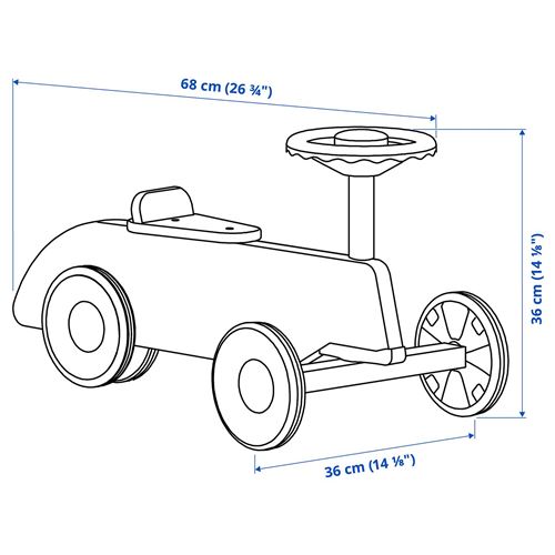 IKEA - FALTHARE, binilebilir oyuncak araba, kırmızı, 68x36x36 cm