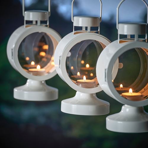 IKEA - FLODSVALA, fener, kırık beyaz, 21 cm