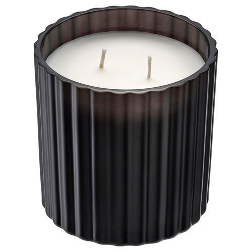 IKEA - TOFSTARNA, scented candle in cup, black, 50 hr