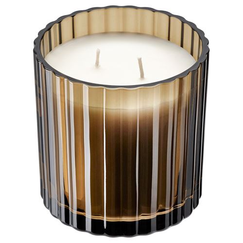 IKEA - TOFSTARNA, scented candle in cup, brown, 50 hr