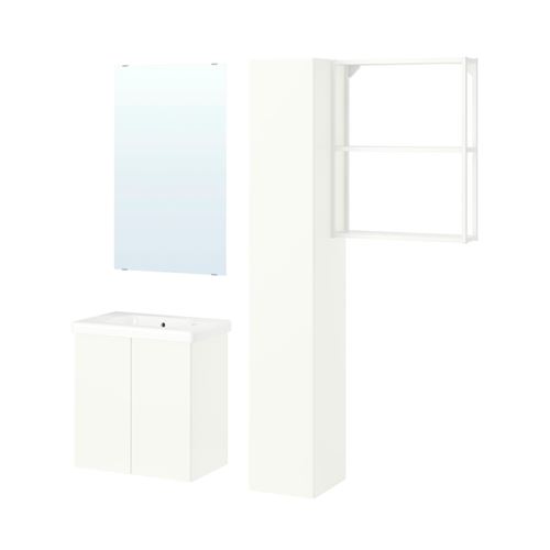 IKEA - ENHET, banyo mobilyası seti, beyaz, 64x33x65 cm