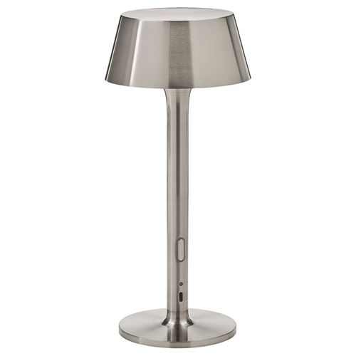 IKEA - AVHALL, LED portable lamp, nickel-plated, 29 cm