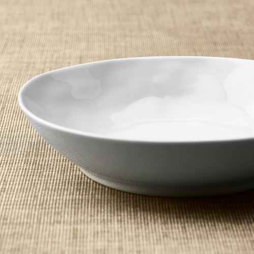 IKEA - FORELLTETRA, deep plate, white, 21x19 cm