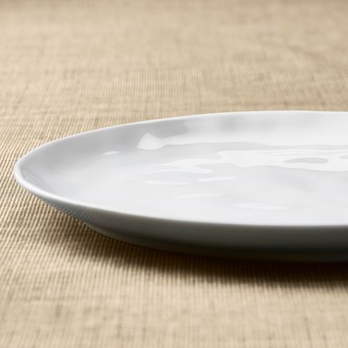 IKEA - FORELLTETRA, plate, white, 29x25 cm