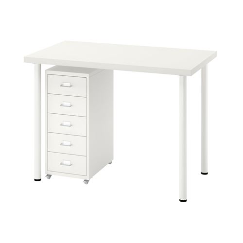 IKEA - LINNMON/ADILS/HELMER, desk and storage unit, white