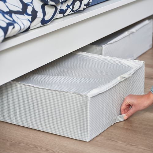 IKEA - STUK, hurç, beyaz-siyah, 51x51x18 cm