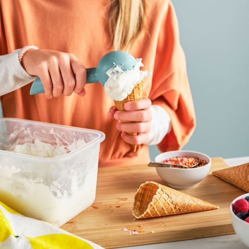 IKEA - UPPFYLLD, dondurma kaşığı, açık turkuaz, 18 cm