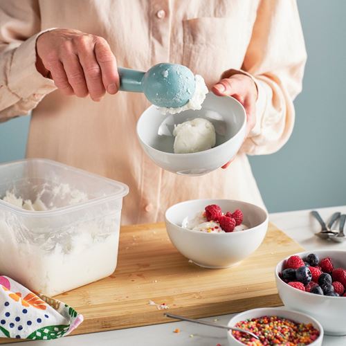 IKEA - UPPFYLLD, dondurma kaşığı, açık turkuaz, 18 cm