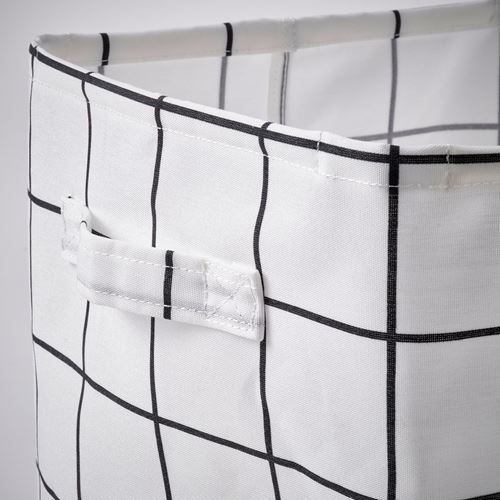 IKEA - SLATTERVALL, sepet, siyah-beyaz, 32x35x32 cm