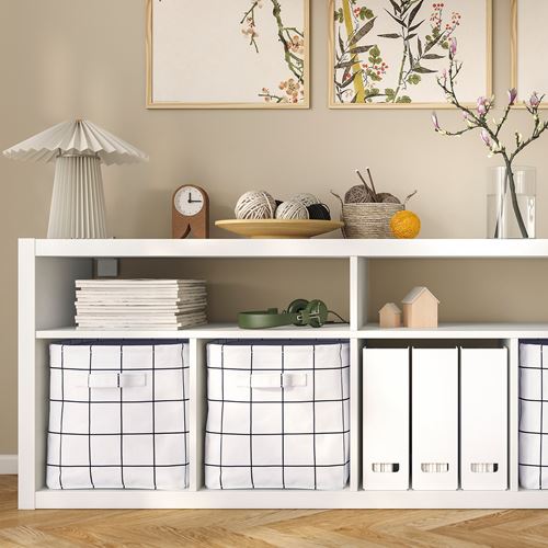 IKEA - SLATTERVALL, sepet, siyah-beyaz, 32x35x32 cm