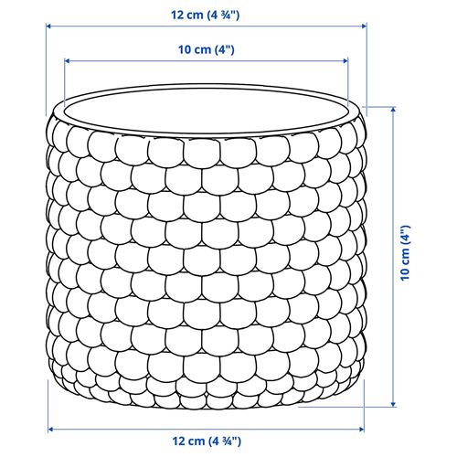 IKEA - GLACIARBJÖRN, concrete plant pot, light green, 9 cm