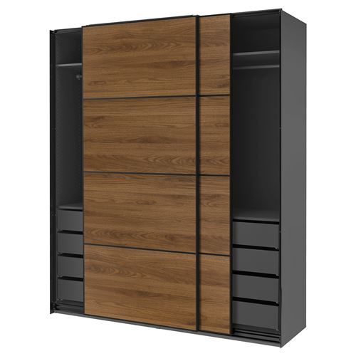 dark gray-black-walnut