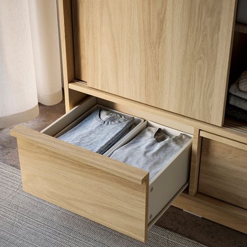 IKEA - ANKARUDDEN, sliding wardrobe, oak effect, 98x60x190 cm