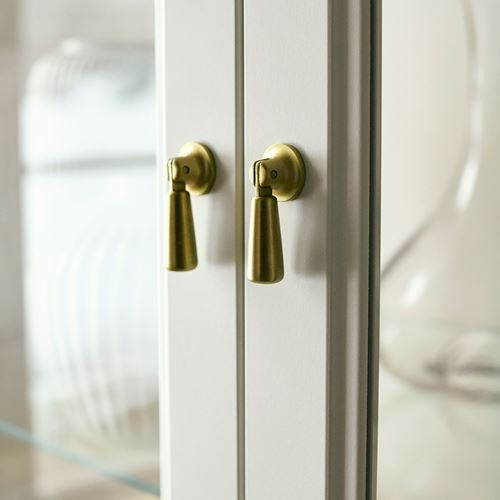 IKEA - FARJKARL, vitrin, kırık beyaz, 87x45x161 cm