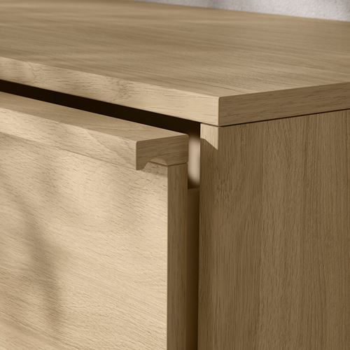 IKEA - ANKARUDDEN, chest of 6 drawers, oak effect, 139x48x87 cm