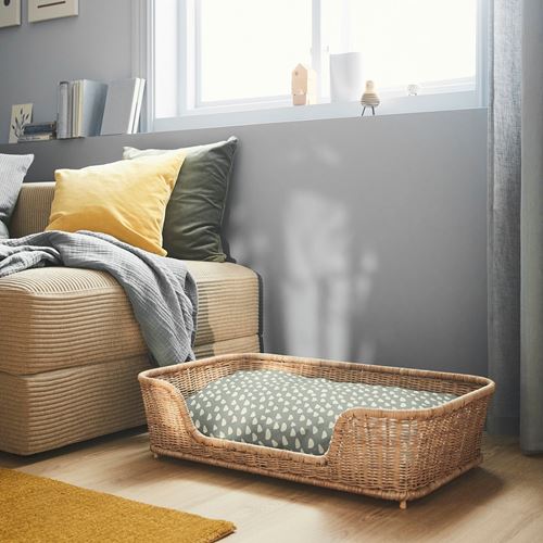 IKEA - UTSADD, pet bed, green/white, 48x75 cm