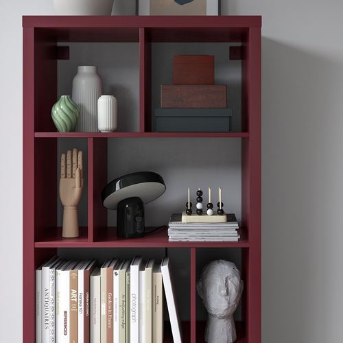 IKEA - KALLAX, open shelving unit, brown-red, 147x39x77 cm