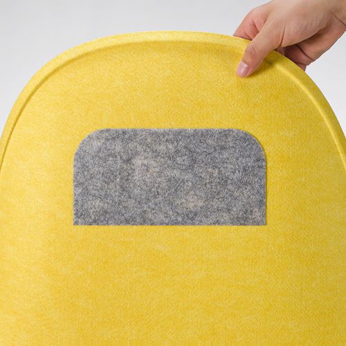 IKEA - PYNTEN, seat pad for office chair, yellow, 41x43 cm