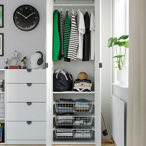 IKEA - LASTARE, LASTARE storage combination, white, 180x42x200 cm