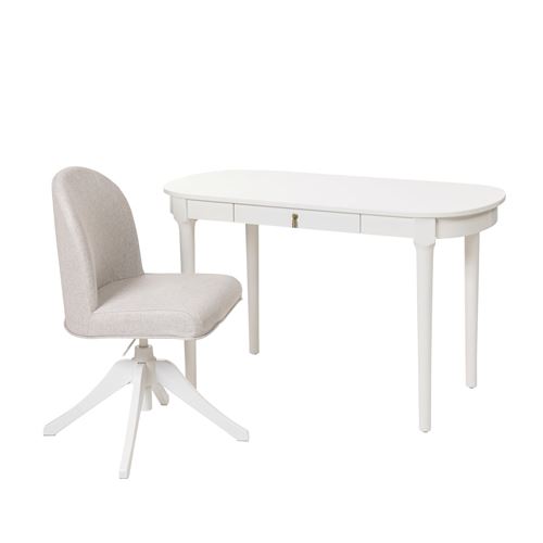 IKEA - ROSENTORP, çalışma masası ve sandalye, beyaz-bej