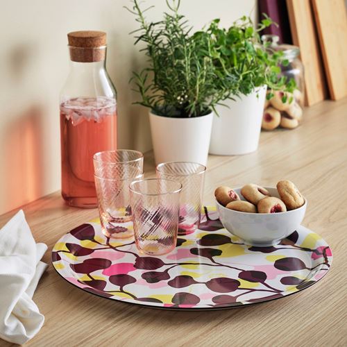 IKEA - VADERFISK, round tray, multicolour, 38 cm