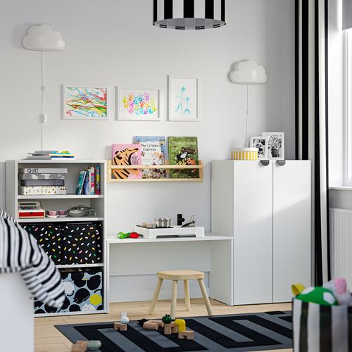 IKEA - LASTARE, LASTARE storage combination, white, 210x42x100 cm