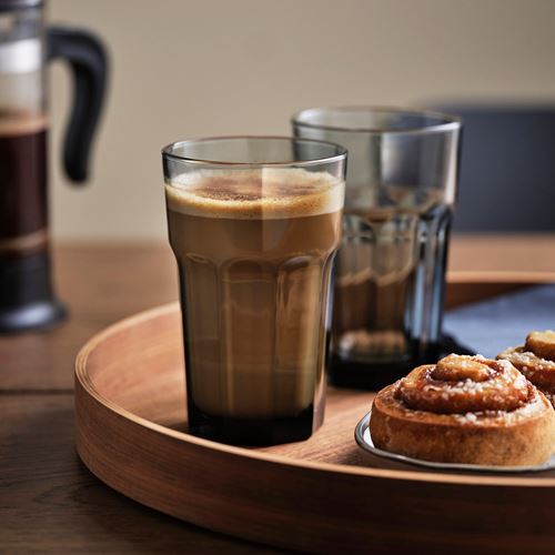 IKEA - POKAL, glass, grey, 35 cl