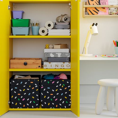 IKEA - LASTARE, LASTARE storage combination, white/yellow, 210x42x100 cm