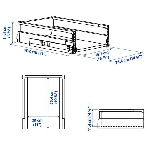IKEA - MAXIMERA, mutfak çekmecesi, beyaz, 40x60 cm