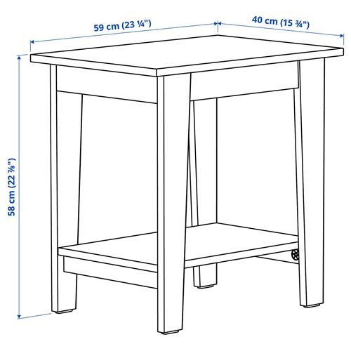 IKEA - AMMARYD, yan sehpa, gri, 59x40 cm