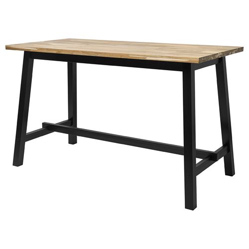 IKEA - SKOGSTA, bar table, acacia/black, seats 4