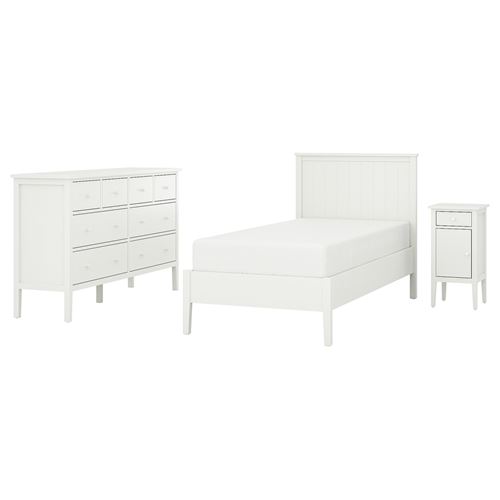 IKEA - GULLABERG, bedroom furniture set, white, 90x200 cm