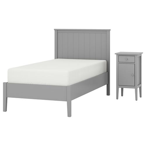 IKEA - GULLABERG, bedroom furniture set, grey, 90x200 cm