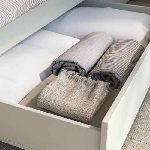 IKEA - GULLABERG, çift kişilik karyola, beyaz, 160x200 cm