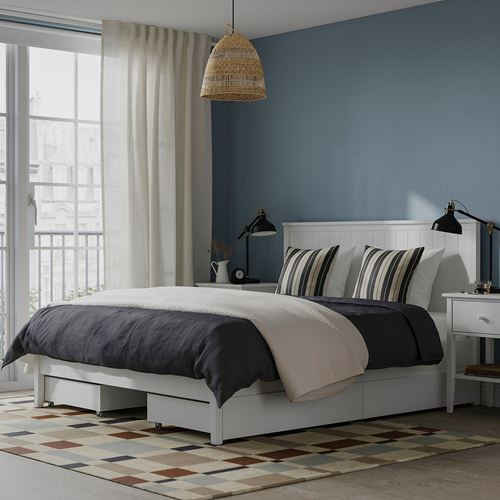 IKEA - GULLABERG, çift kişilik karyola, beyaz, 140x200 cm