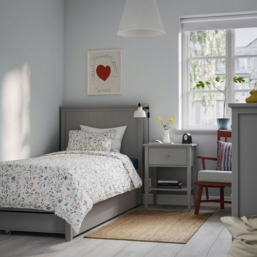 IKEA - GULLABERG, tek kişilik karyola, gri, 90x200 cm