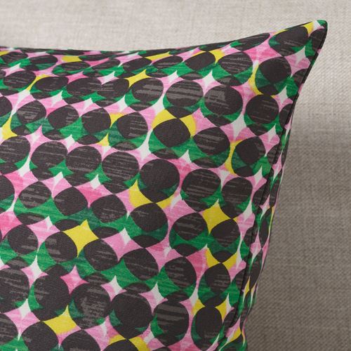 IKEA - ALVSJÖSKOGEN, kırlent kılıfı, pembe-yeşil, 50x50 cm