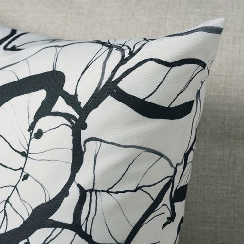 IKEA - PELARKÖRSBAR, cushion cover, white/black, 50x50 cm