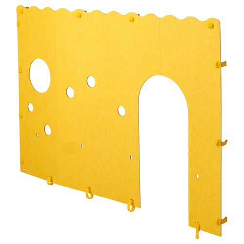 IKEA - KURA, çocuk karyola perdesi, sarı-gri, 168x117 cm