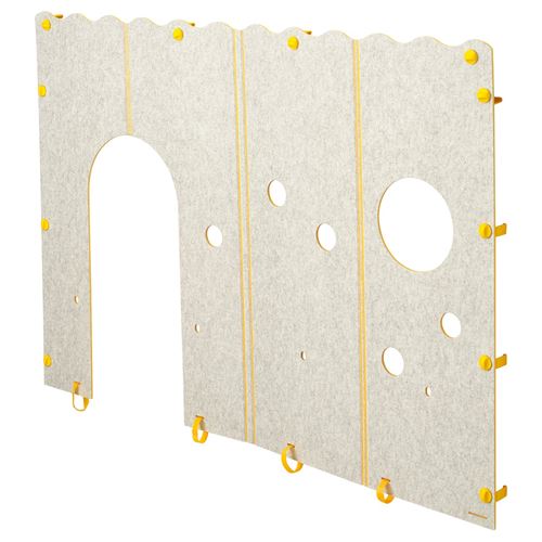 IKEA - KURA, çocuk karyola perdesi, sarı-gri, 168x117 cm