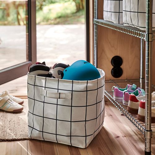 IKEA - SLATTERVALL, sepet, siyah-beyaz, 32x35x32 cm