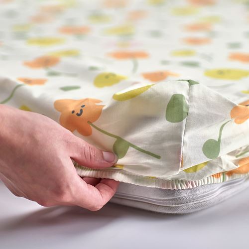 IKEA - BARNDRÖM, children fitted sheet, multicolour, 90x200 cm