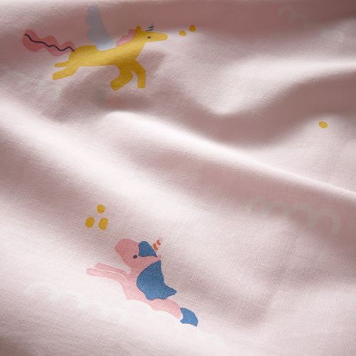 IKEA - BARNDRÖM, children fitted sheet, pink, 90x200 cm