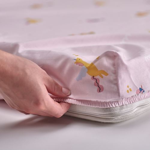 IKEA - BARNDRÖM, children fitted sheet, pink, 90x200 cm