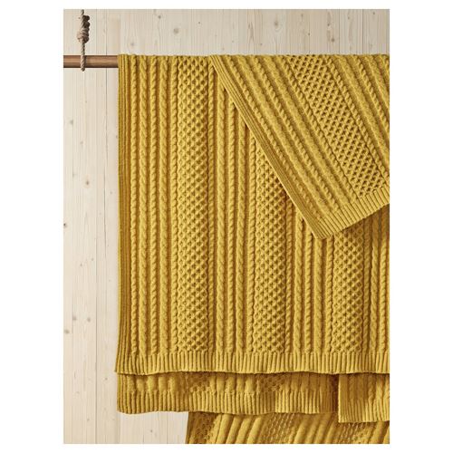 IKEA - SÖRBYSKOGEN, throw, yellow, 130x170 cm